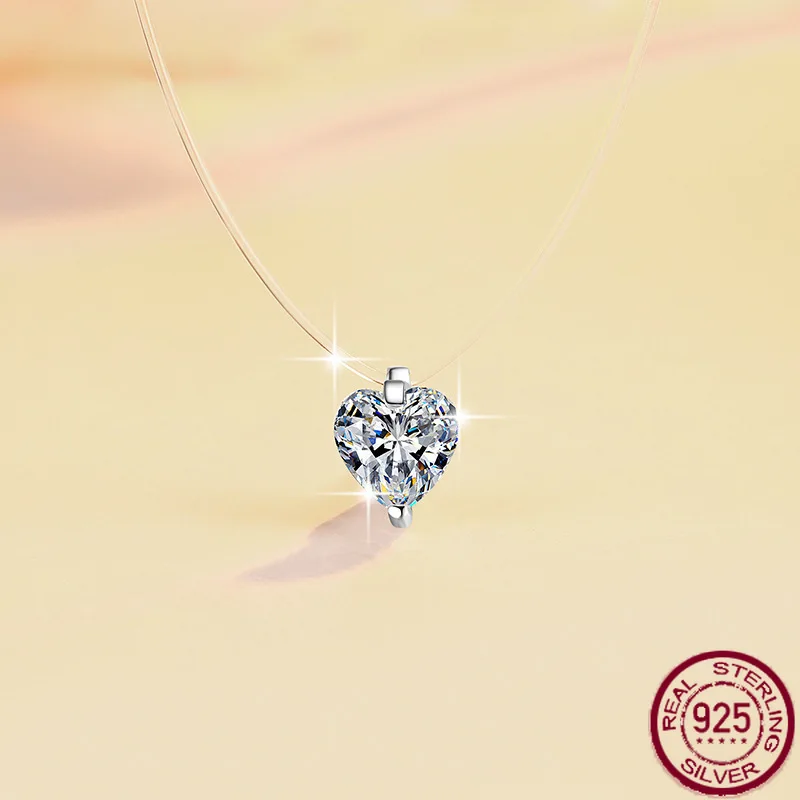 

Новый кулон из муассанита в форме сердца, 1 карат, милые слезы русалки, модные креативные свадебные украшения из стерлингового серебра S925