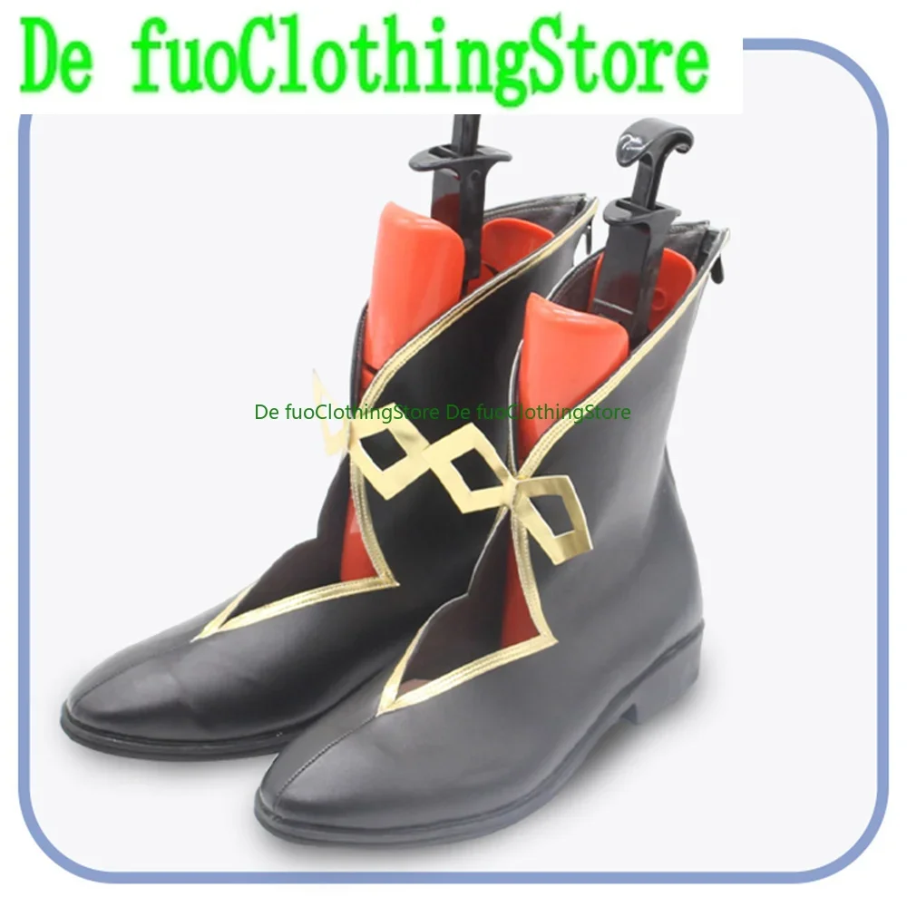 Defuo Genshin Impact Madame Ping أحذية كوسبلاي أحذية لعبة أنيمي كرنفال حفلة الهالوين عيد الميلاد متجر الأحذية