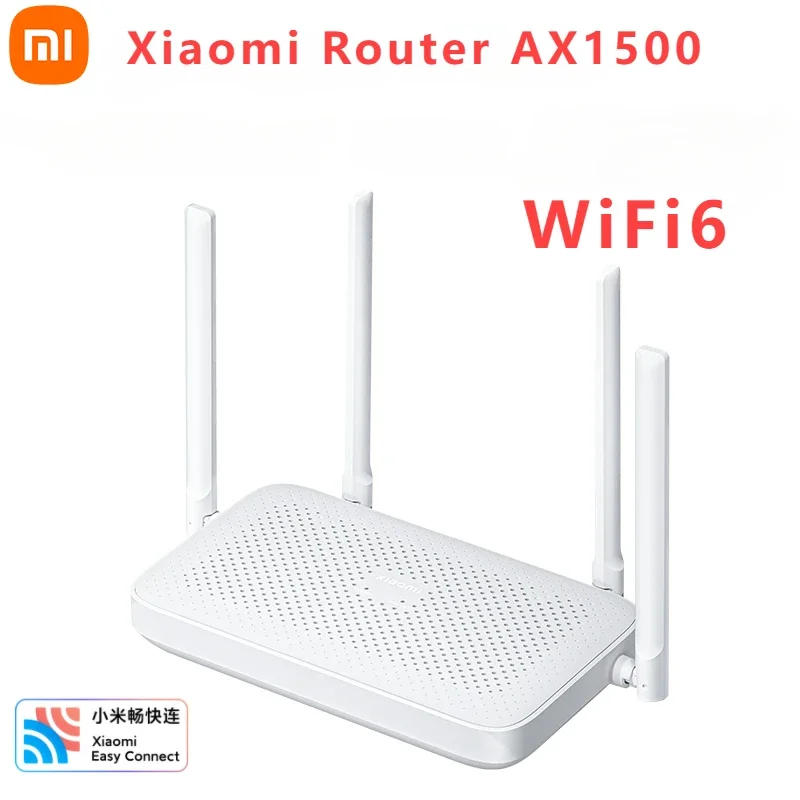 Xiaomi Router AX1500 2.4/5GHz WiFi 6 1500Mbps Mesh System  Work with Xiaomi Mijia Mi Home App Network Cable Wifi Extender