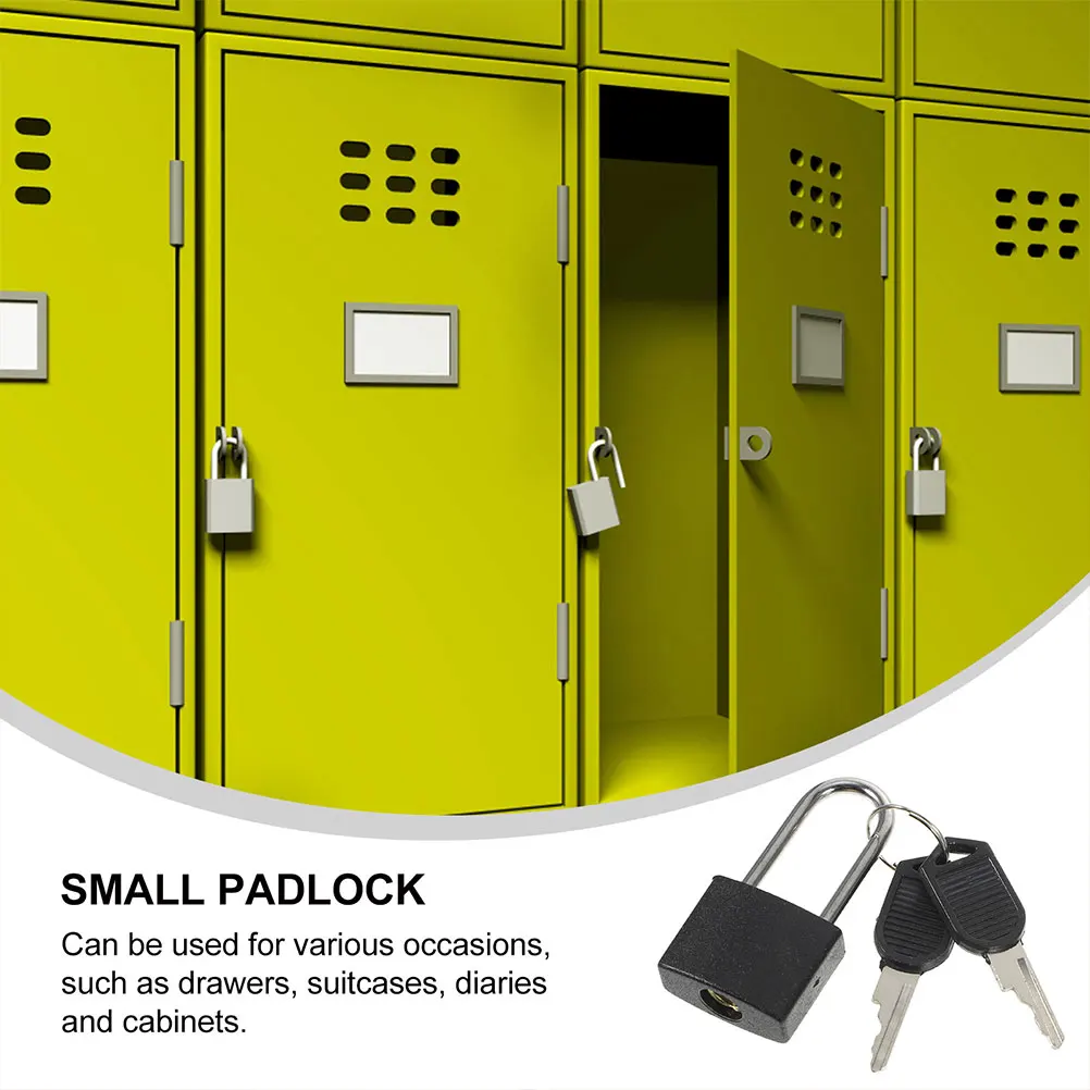 

6 Sets Mini Padlock Luggage Locks Small Keys Boxes Universal Plastic Travel Storage Cabinet Locker Key Security