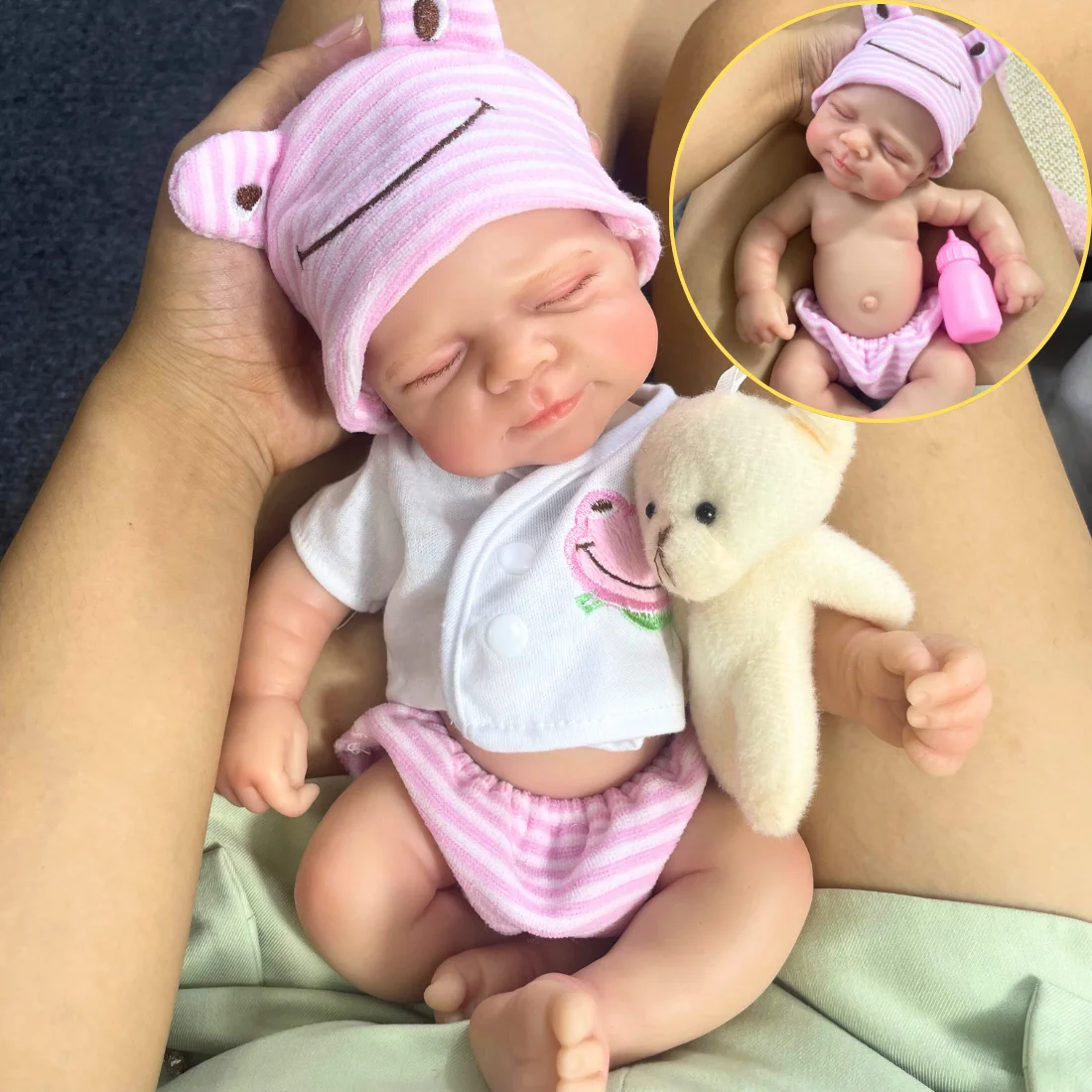 

13-дюймовая полностью силиконовая кукла Reborn Baby Pascale Girl, мягкая твердая силиконовая моющаяся кукла, игрушка, Рождественский подарок