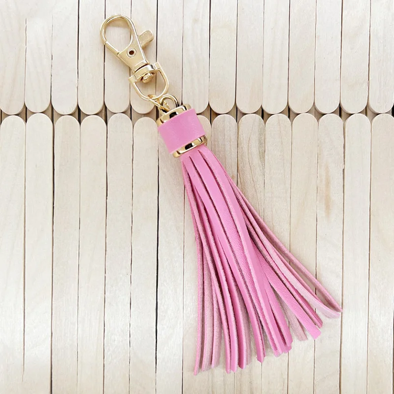 Pu Leather Long Tassel Pendant Keychain Money Bag Car Accessories Keychain Diy Decorative Curtain Bag Tassel Sewing Accessories