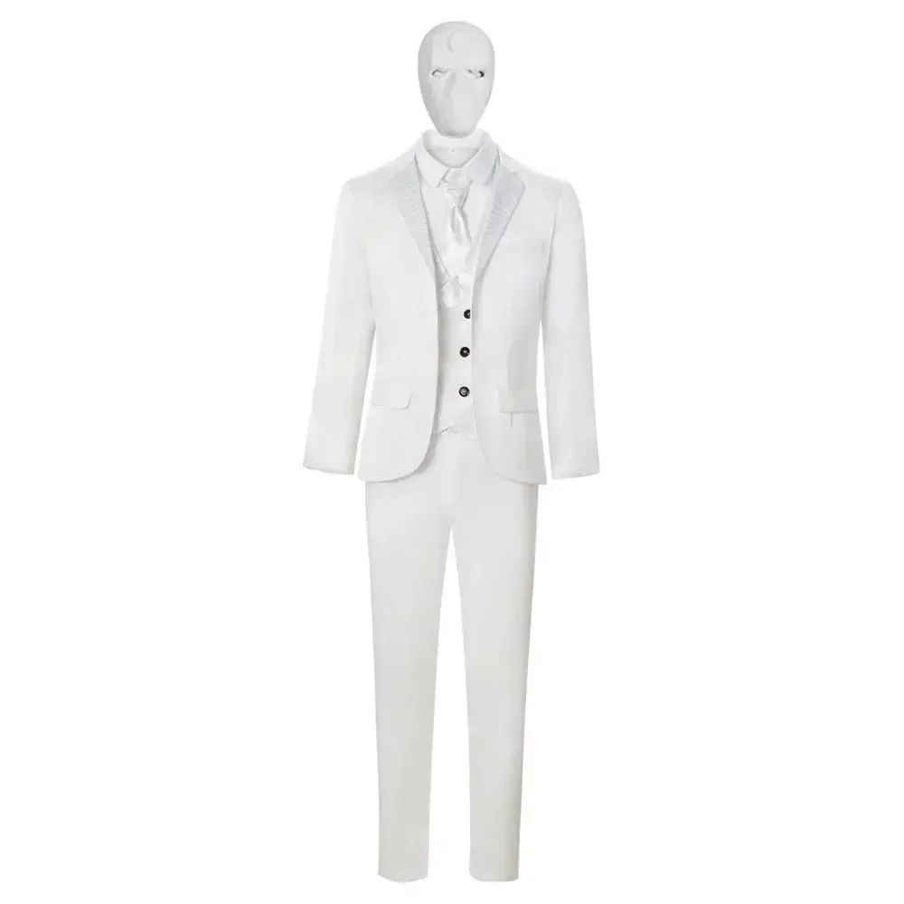 Película Mister Mr Moon Knight Marc Spector Khonshu Avatar disfraz de Cosplay Halloween traje de adulto traje de uniforme blanco de superhéroe
