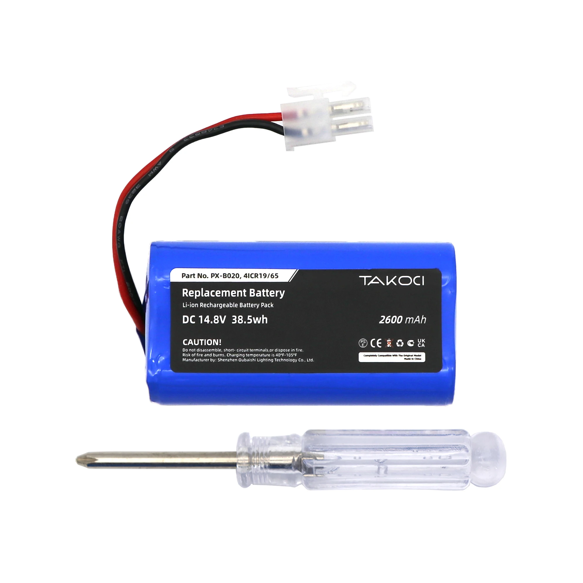 

Replacement Battery 2600mAh for ETA, Dibea, Evolveo Aron 2512, 1515 Falco, D960, GT200, RoboTrex H11 4ICR19/65, PX-B020