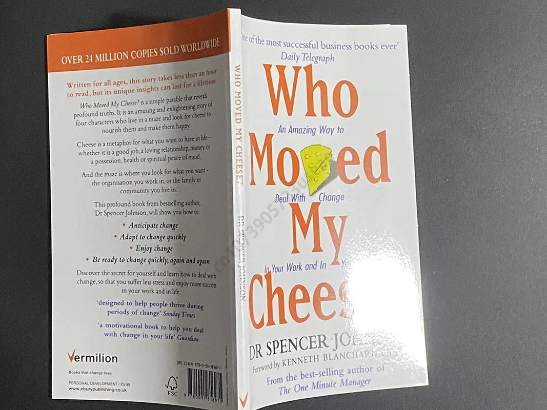 Who Moved My Cheese versión en inglés de la novela, libro de lectura educativo para niños, libros de idiomas de aprendizaje de inglés