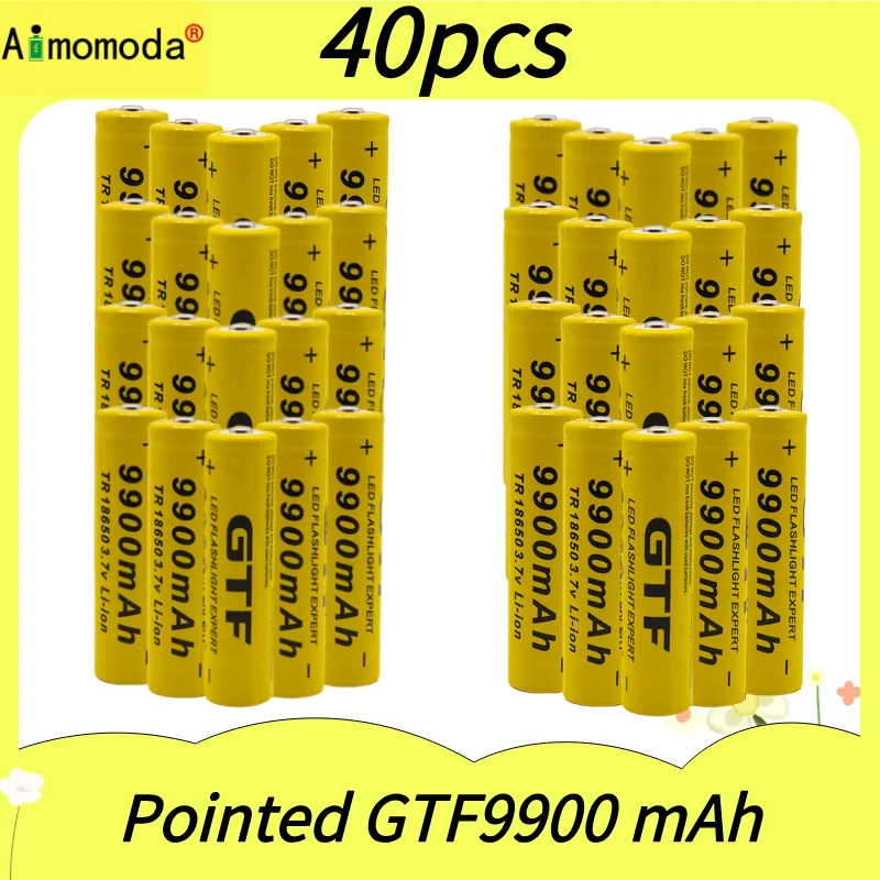 

2025 Free Shipping 100% Original for 18650 9900mAh Pointed GTF18650 9900mAh Li-ion 3.7v Rechargable Battery 18650 Battery