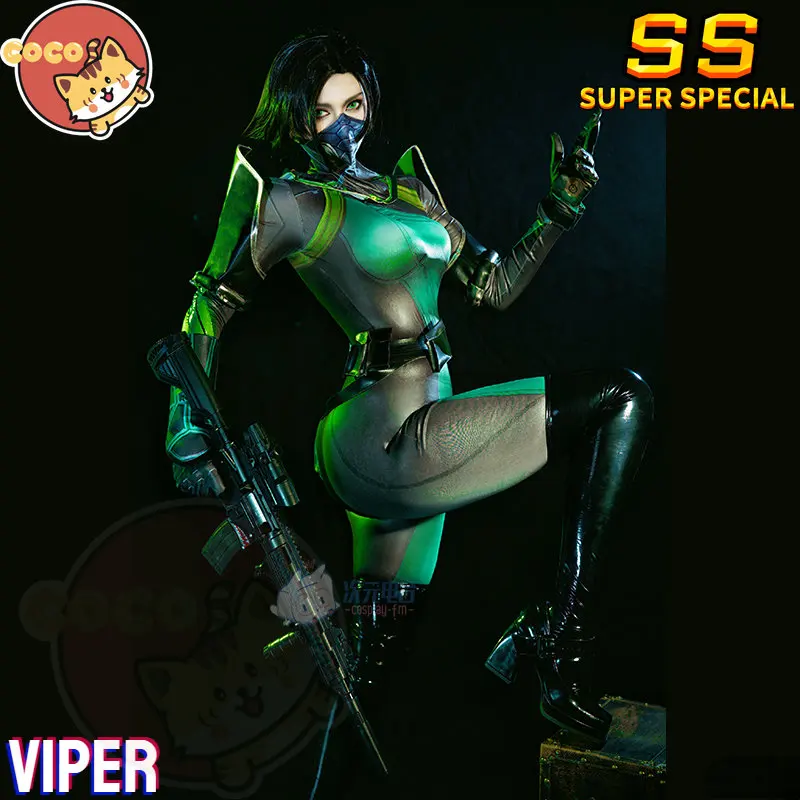 CoCos-SS Game Valorant Viper Cosplay Costume Game Valorant Cosplay Valorant Protocol Agent Sabine Callas Costume and Cosplay Wig