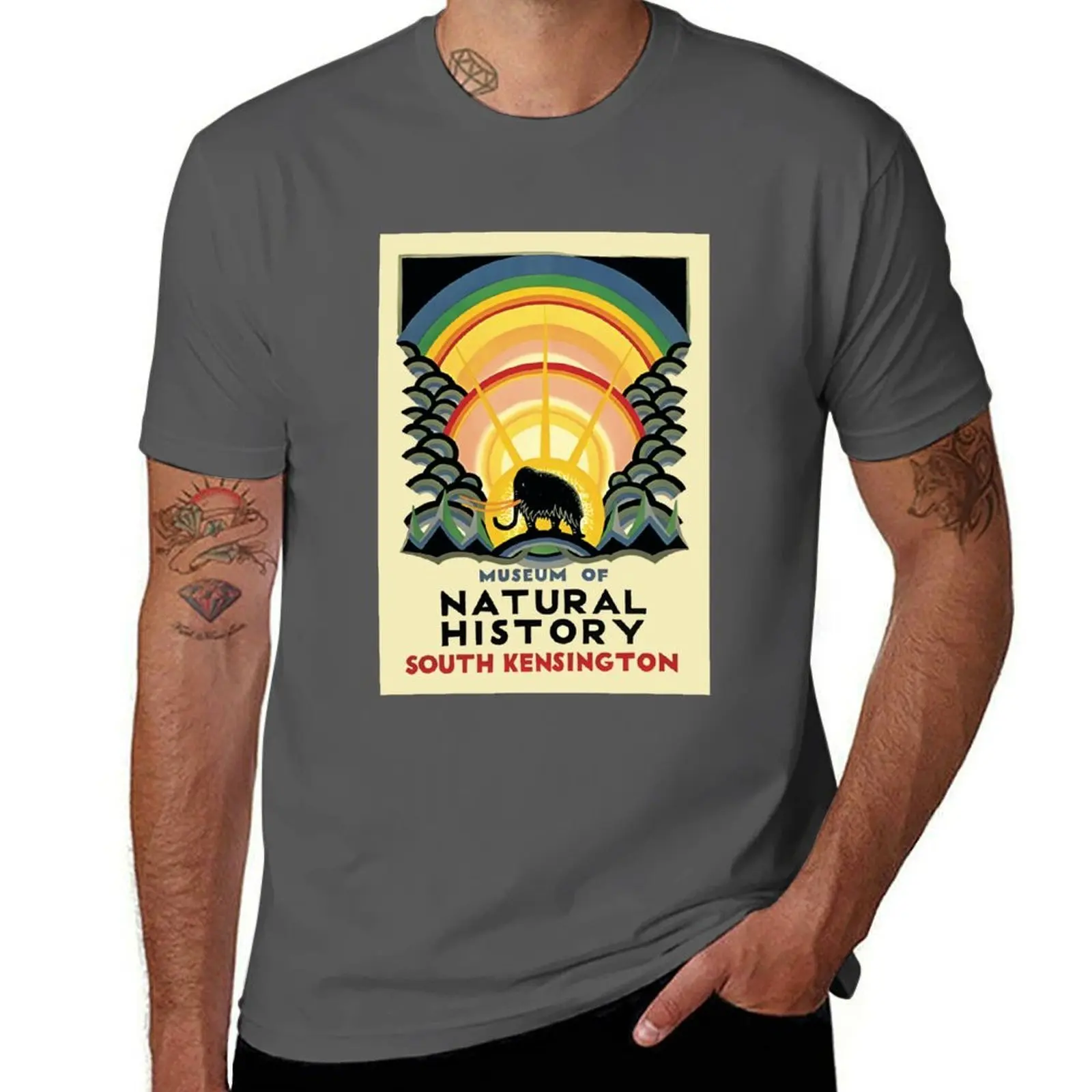 Camiseta Vintage in History Natural Kensington, Museum 1925 London South, camiseta informal de manga corta para uso diario