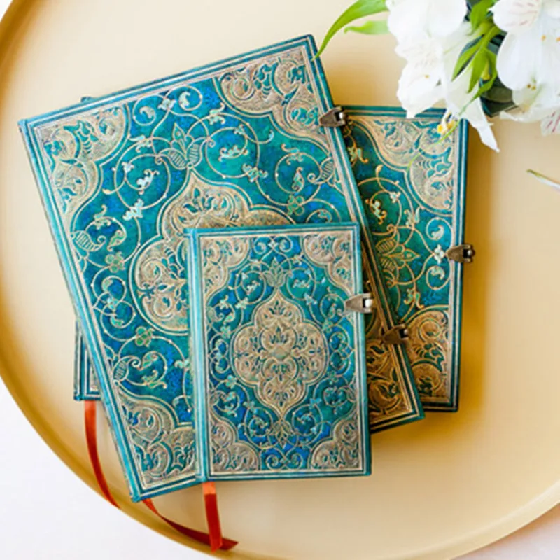 Creative Turquoise Chronicle Series Retro Notebook Hand Account Book Acid-free Paper Student Journey Diary Office Friends Gifts