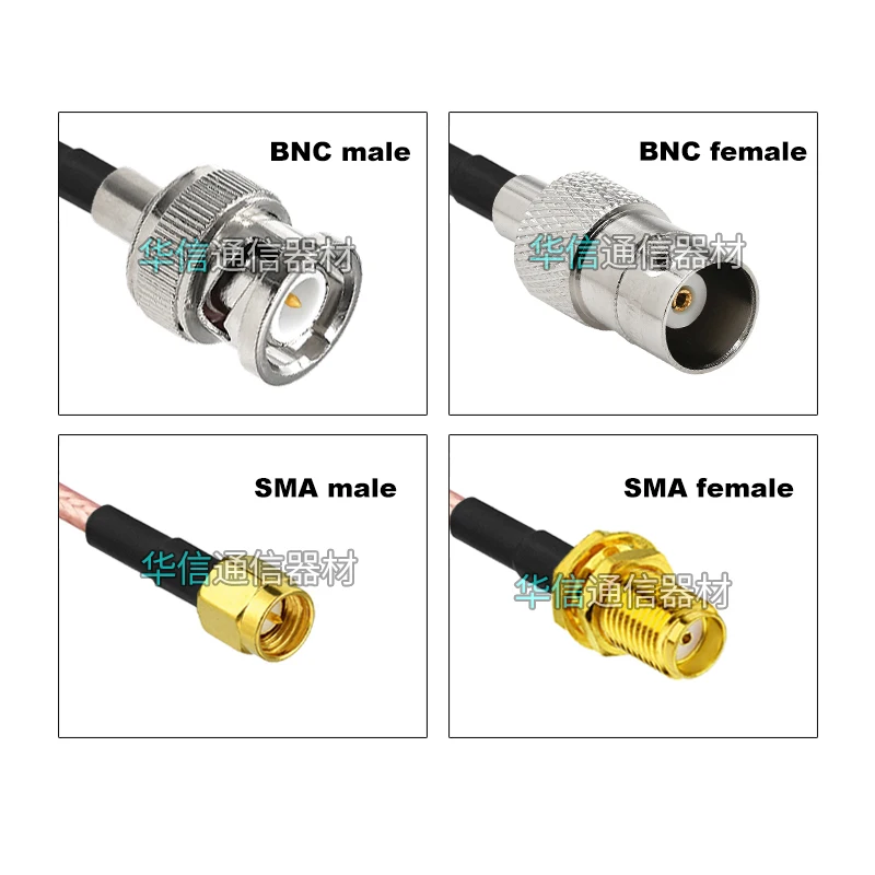 2Pcs 15cm BNC to SMA Female Male SMA-J RG316 RF Cable Extension Cord Connector Pigtail Jumper Coaxial WiFi GSM 4G Antenna