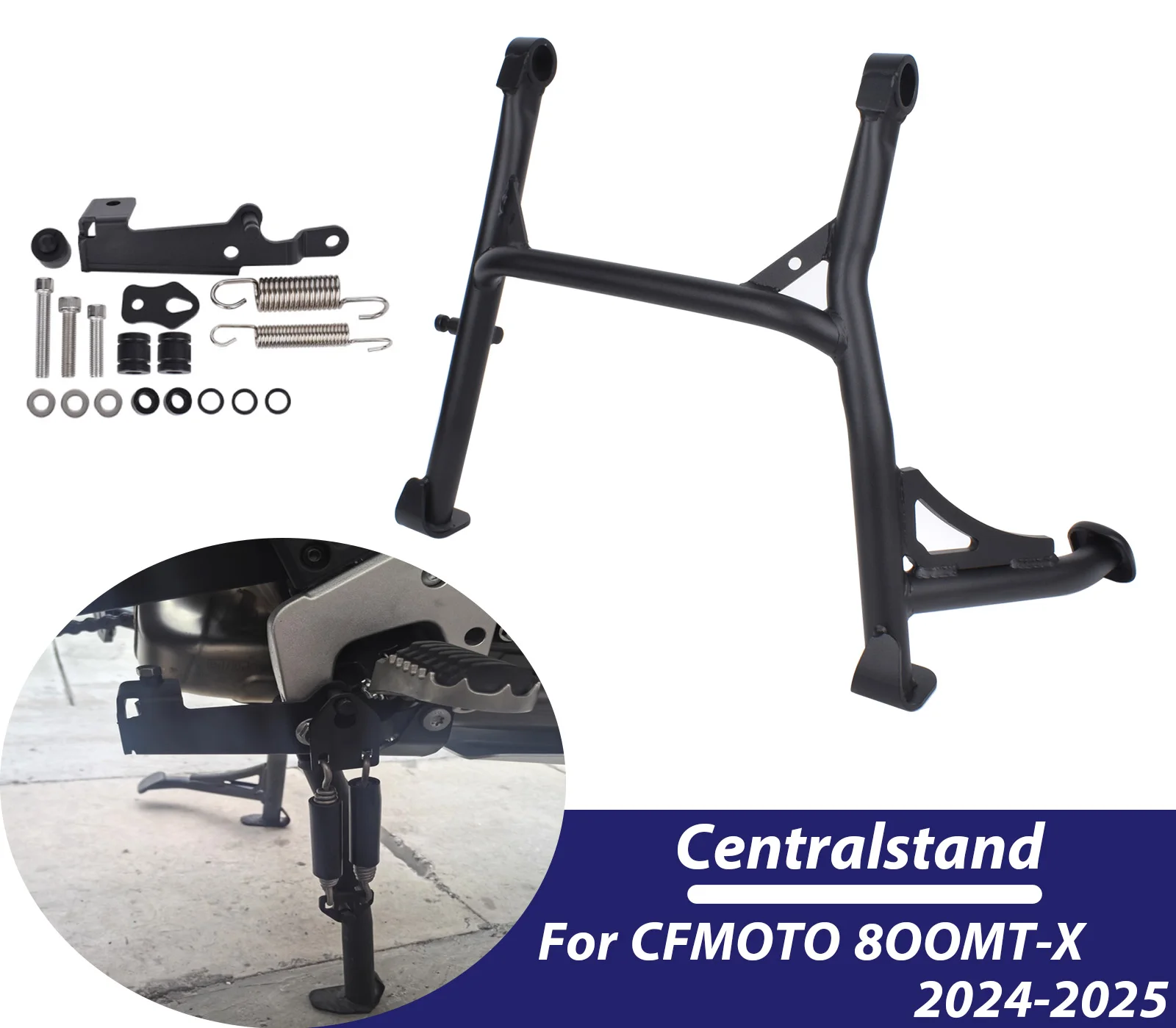 

For CFMOTO 800MT-X 2024 2025 2026 800MT X Motorcycle Accessories Middle Center Kickstand Kick Stand Parking Support Bracket