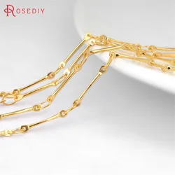 2 Meters 2-2.5MM Gold Color Antique Bronze Copper Rod Link Chains Necklace Chains Diy Jewelry Findings Accessories Wholesale