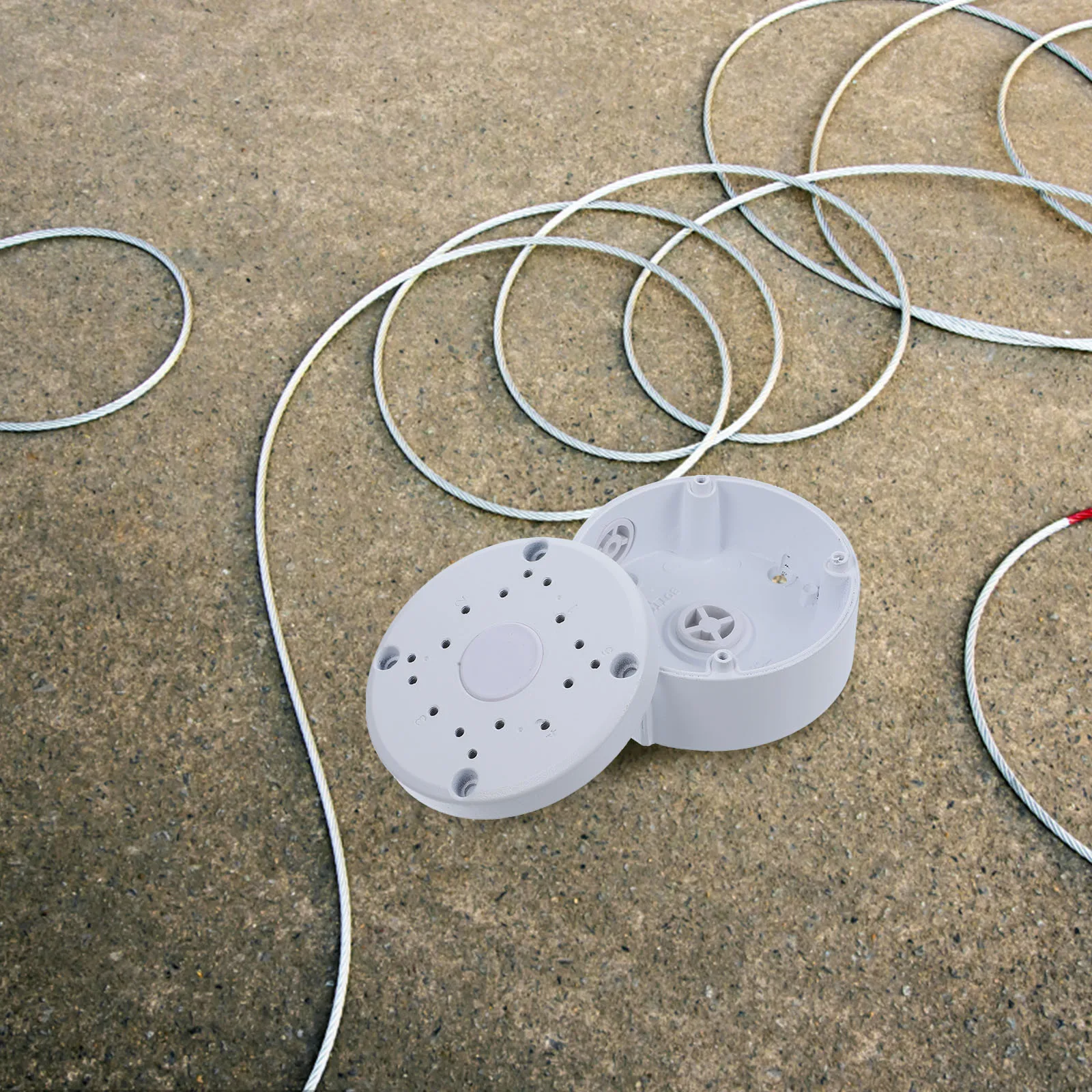 

Aluminum Storage Box Durable Reinforced Connection Protects Cords Wires Camera Mount Electrical Junction Box Outdoor Cord Holder