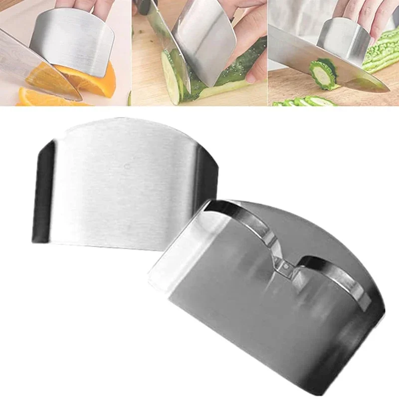 Stainless Steel Finger Protector Anti-cut Finger Guard Safe Vegetable Cutting Hand Protecter Kitchen Gadgets Accessories