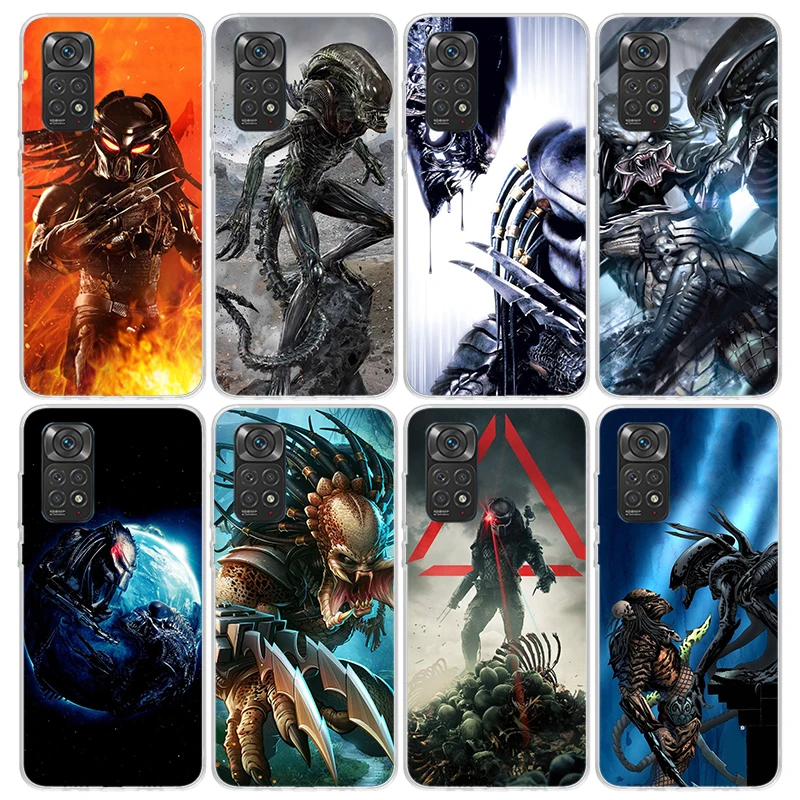 Чехол для телефона с рисунком Alien Vs Predator для Xiaomi Redmi Note 14 13 12S 12 11S 11 10S 10, чехол 11E 11T Pro Plus 9 9S с принтом Fundas
