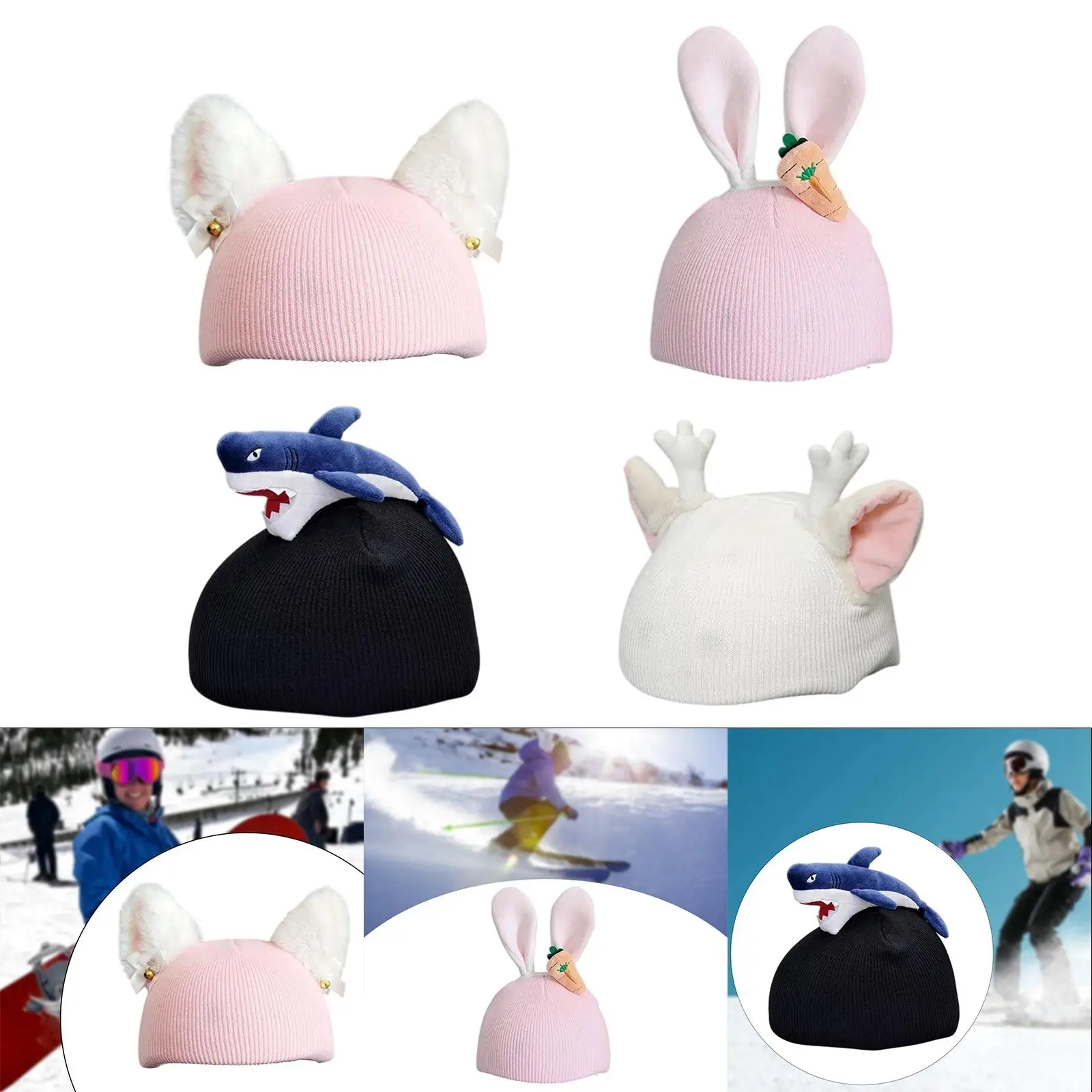 Ski Helmet Cover Sport Helmet Cover Gift Multifunction Decorative Portable Stylish Funny Reliable Winter Headgear Knitted Cap