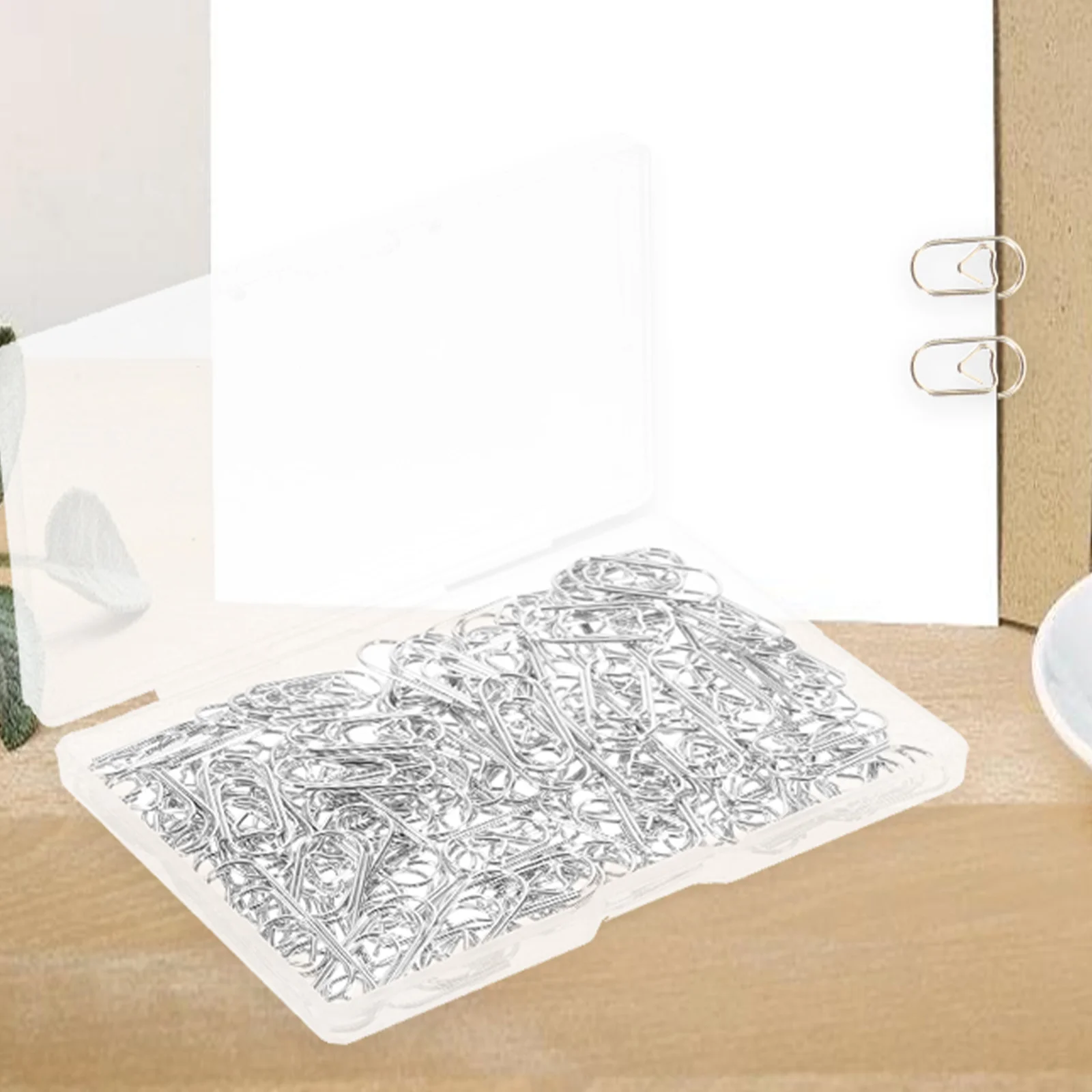 

150Pcs Cute Heart Paper Clips Metal Document Clips for Office Study Bookmarks Scrapbook Decorative Office Supplies