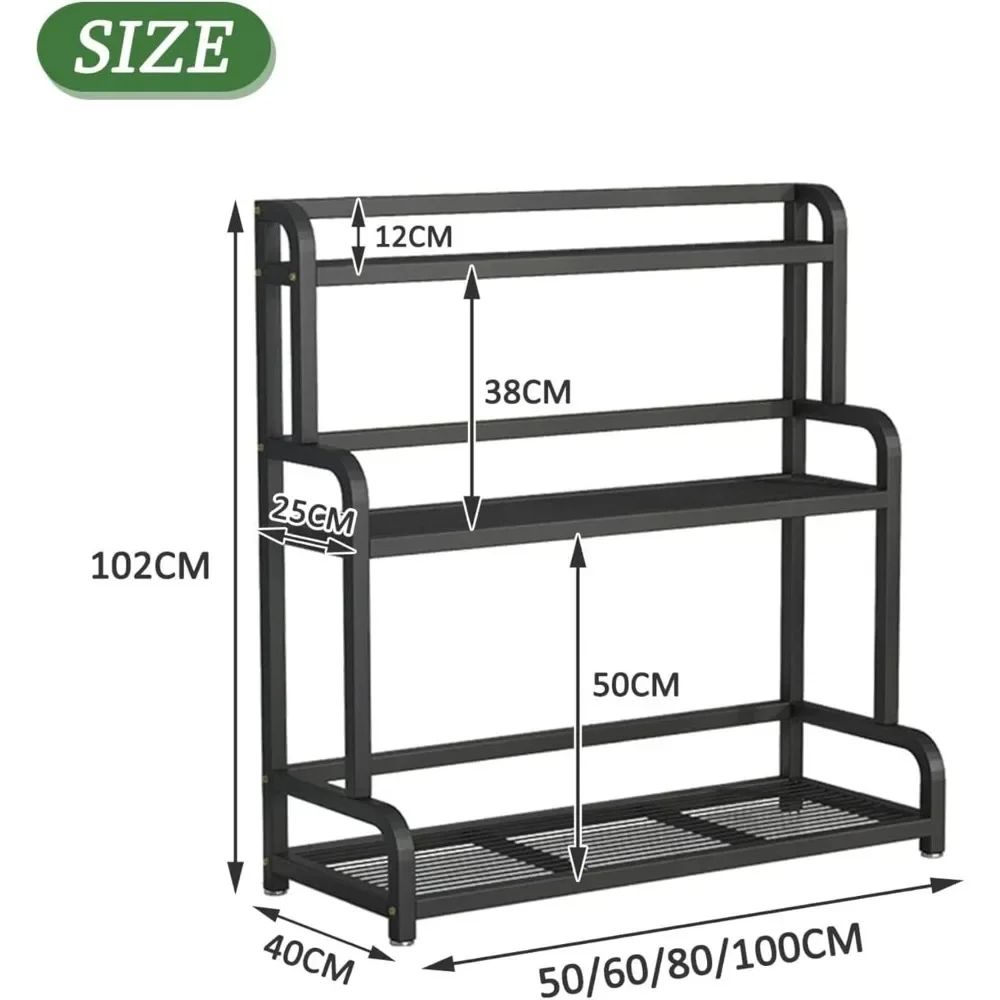 Metal Iron Plant Stand - 3 Tier Storage Rack for Flower Pots & Display Shelves