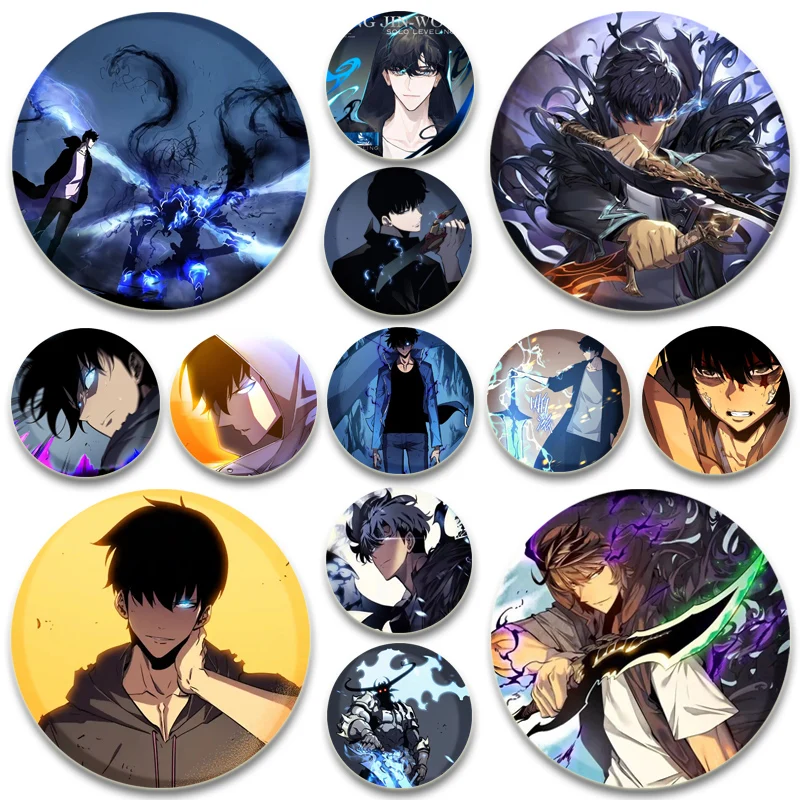 Anime Solo Leveling Button Pins Cheng Xiaoyu Cartoon Badge Round Creative Handmade Brooch for Backpack Jewelry Accessories Gifts