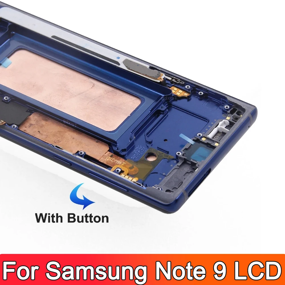 100% Test For Samsung Note9 LCD Display Touch Screen Digitizer Assembly For Samsung Note 9 N960F N960U N9600 LCD Frame