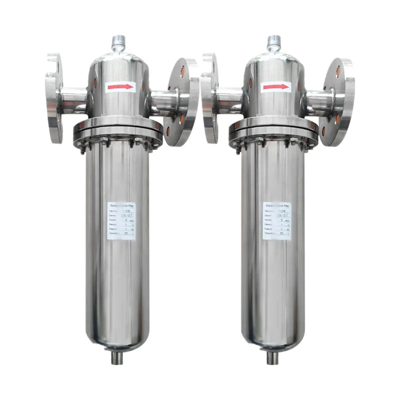 Stainless Steel Activated Carbon Filter Element Junior High Efficient Air Water Purification Oil Water 220V Oil-Free