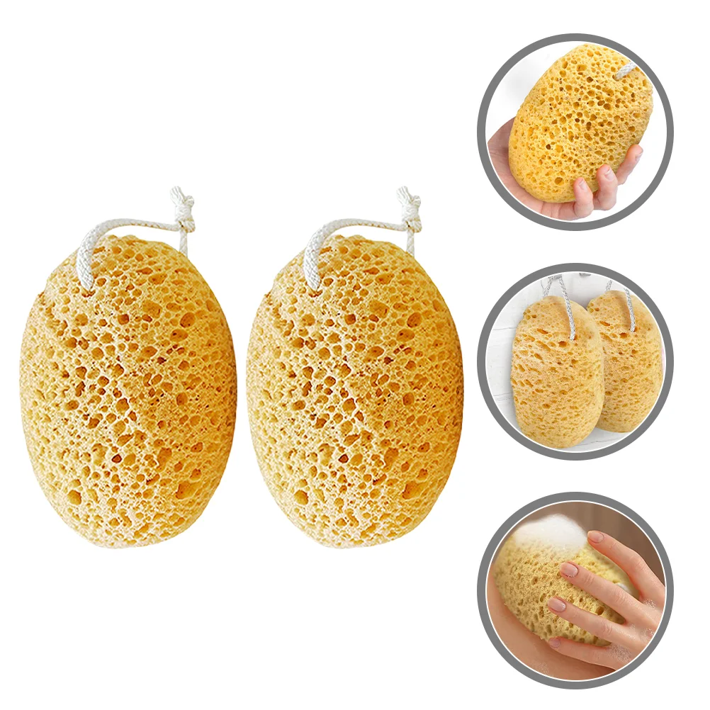 

2 Pcs Home Bath Sponge While Body Lotion Shower Sponges Gel Bathing for Kids Small Scrubber Loofahs