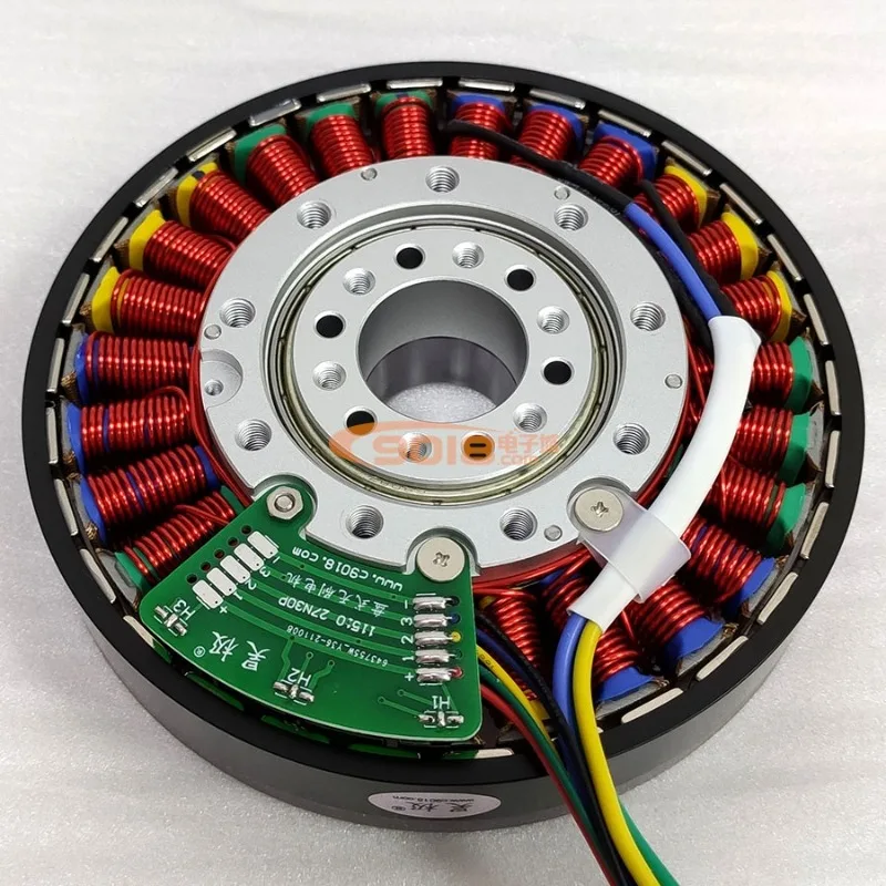 11510 2.7Nm Small Hollow Shaft Permanent Magnet DC Brushless Motor Hall Flat Ultra-thin Disc