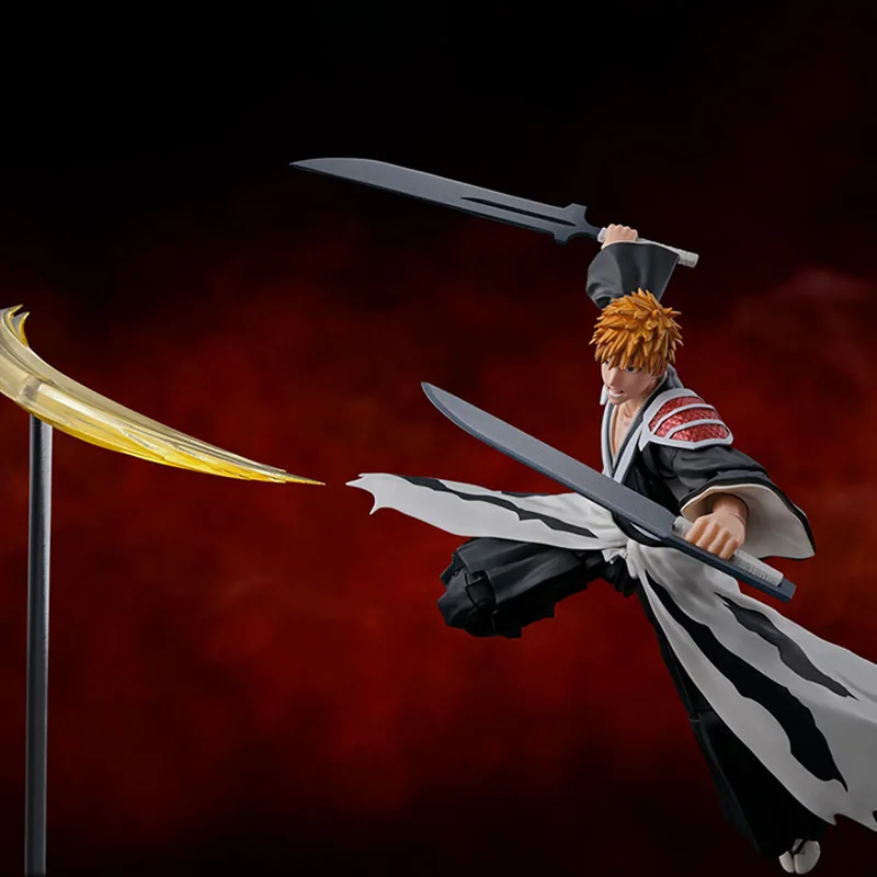 Bandai SHFiguarts SHF In shock BLEACH ICHIGO KUROSAKI DUAL ZANGETSU Anime Action Figure Finished Model Kit Toy Gifts for Kids