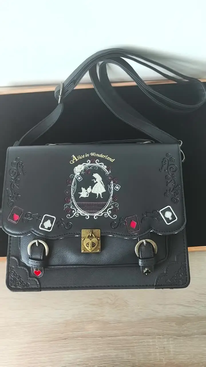 Alice In Wonderland Shoulder Bags Axes Femme Vintage Student