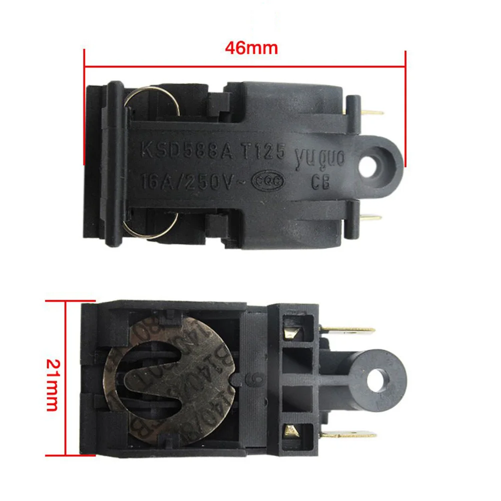 10pcs 250V Electric Kettle Switch 4.6x2.2mm Thermostat Temperature Control XE-3 JB-01E 16A Terminal Kitchen Appliance Parts