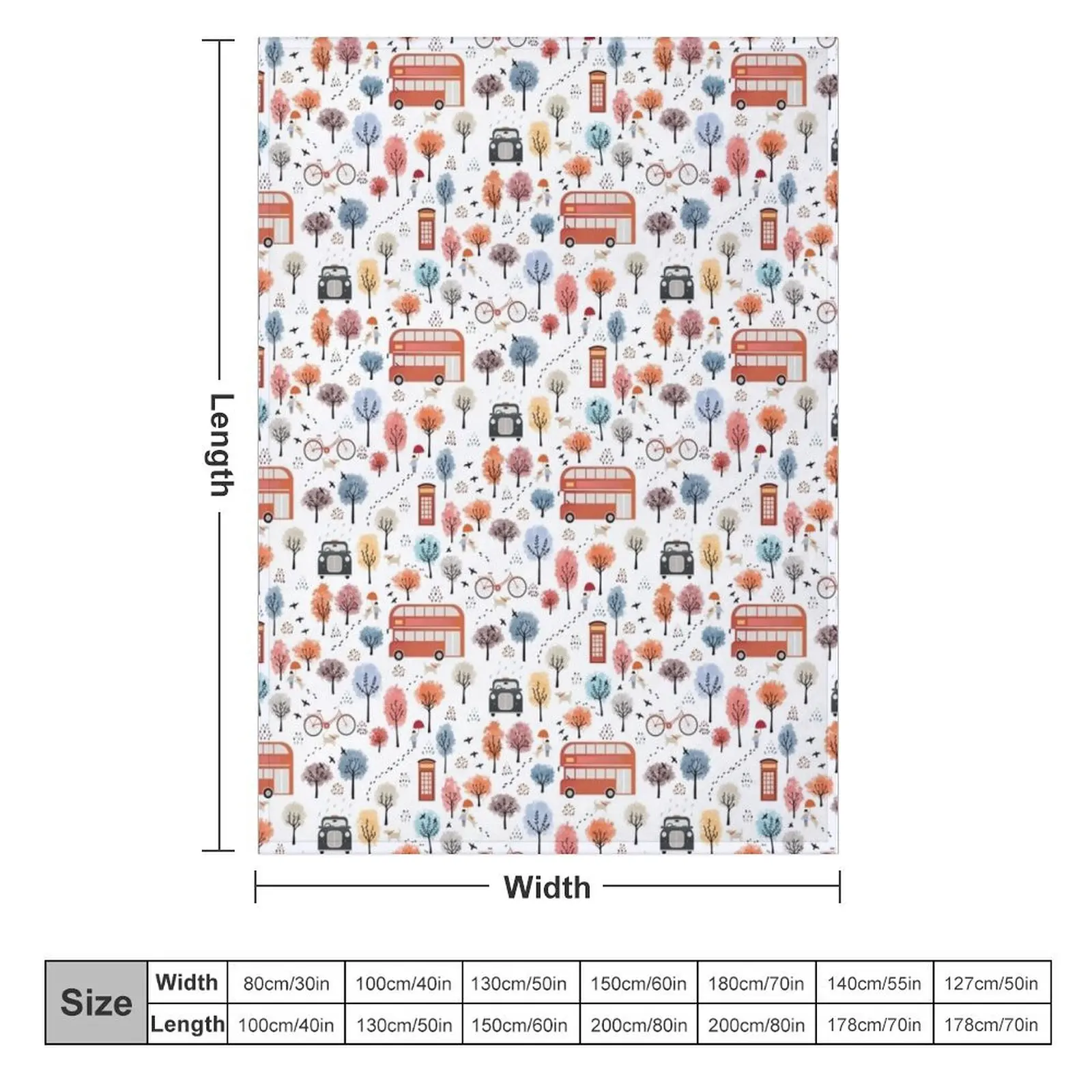 London transport Throw Blanket Luxury Designer Retros Blankets