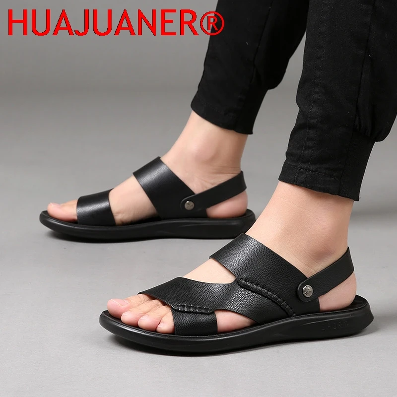 

Летние мужские деловые сандалии с массажной подошвой, кожаные сандалии для мужчин, пляжные сандалии для активного отдыха, дизайнерские сандалии напрямую от производителя.