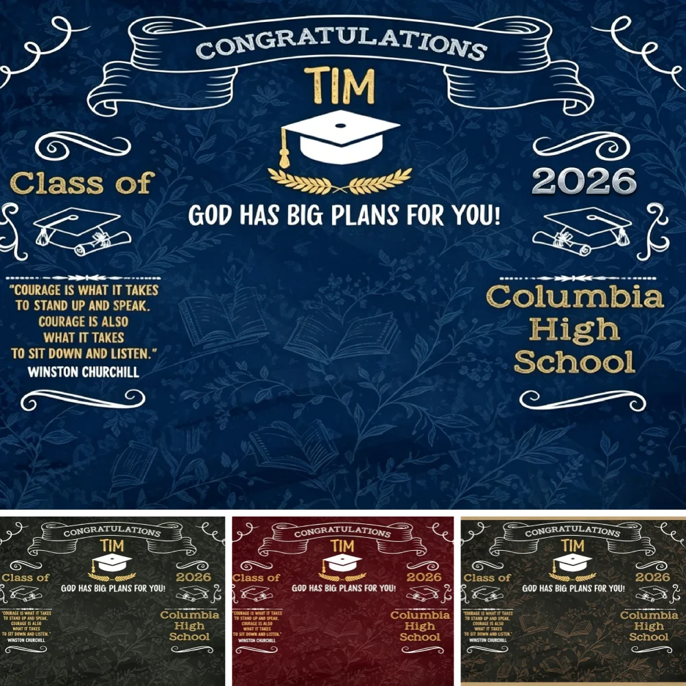 

Graduation Backdrop Custom 2026 Graduation Backdrops for Photography Background Graduation Party Decor Photo Studio Props