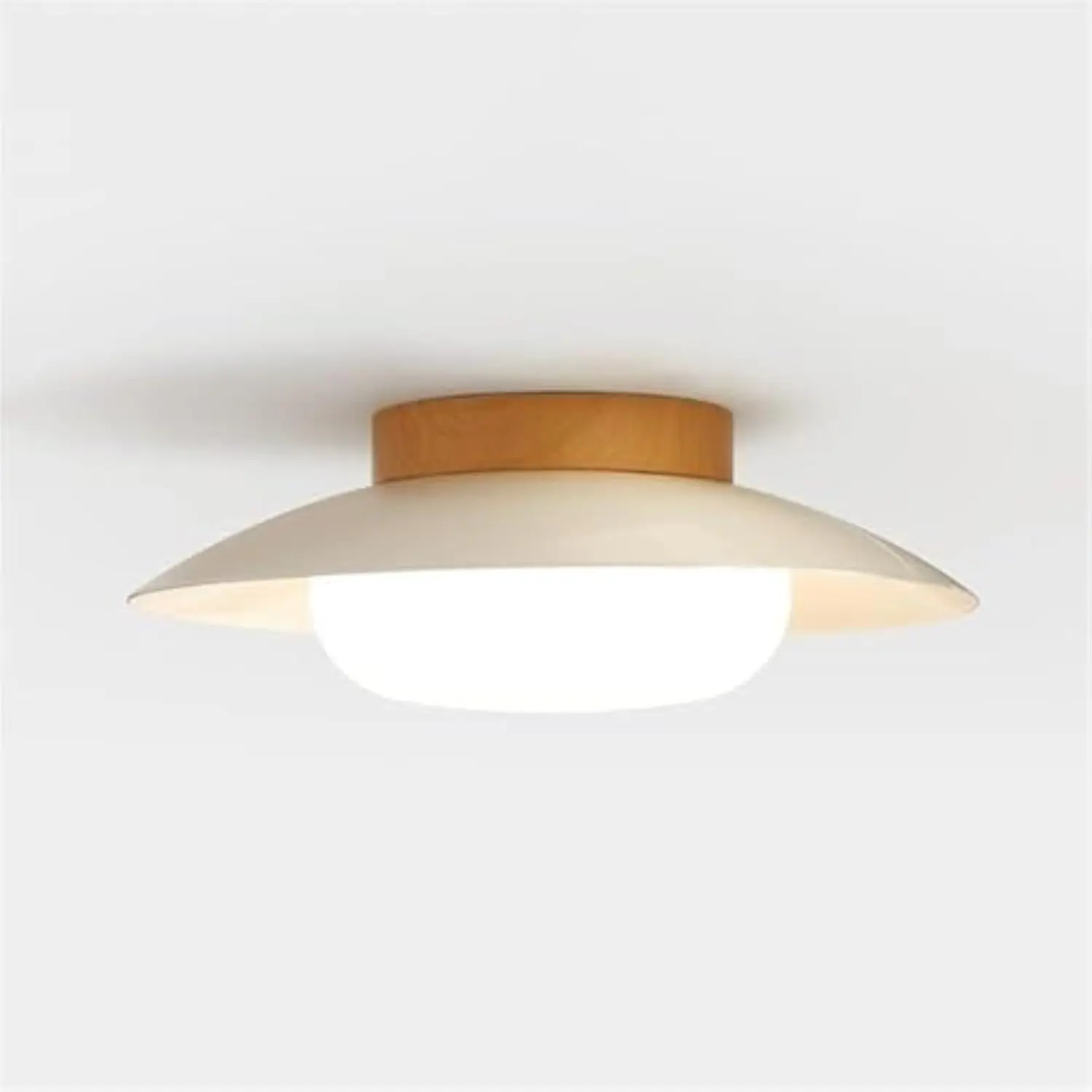 

Cream Wind Semi Flush Mount Ceiling Light, Japanese Wabi Sabi Style, Modern Nordic Close-To-Ceiling Lamp, Hallway Chandelier Fo