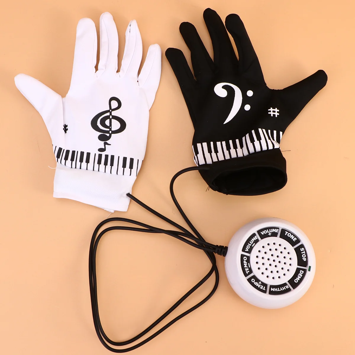 1 Pair Funny Electric Piano Gloves Melodious Portable Music Gloves for Playing Daily Use Relaxation