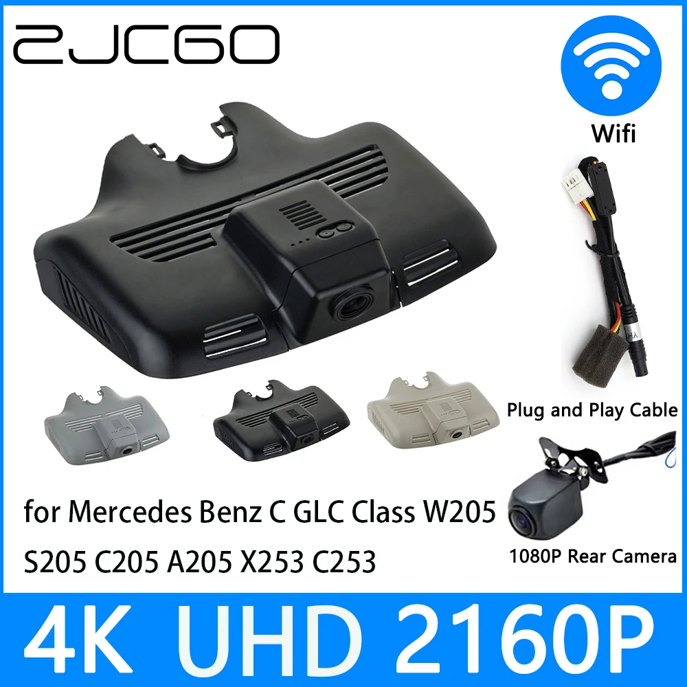 ZJCGO Dash Cam 4K UHD 2160P Car Video Recorder DVR Night Vision for Mercedes Benz C GLC Class W205 S205 C205 A205 X253 C253