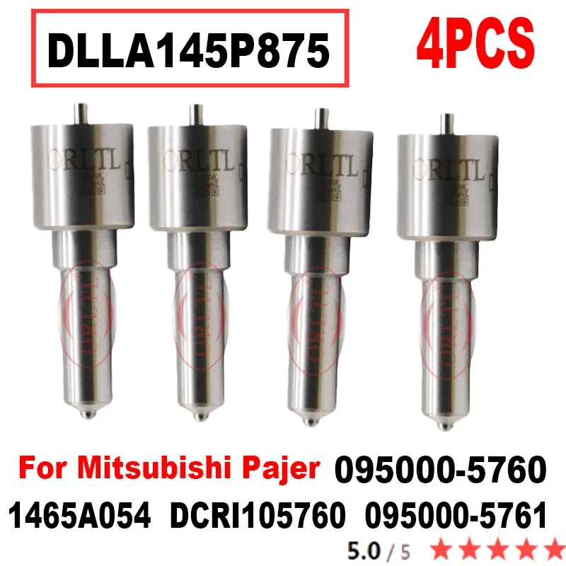 

4PCS for Mitsubishi 095000-5761 095000-5760 1465A054 DLLA145P875 Diesel Common Rail Injector Nozzle DLLA 145 P875 093400-8750