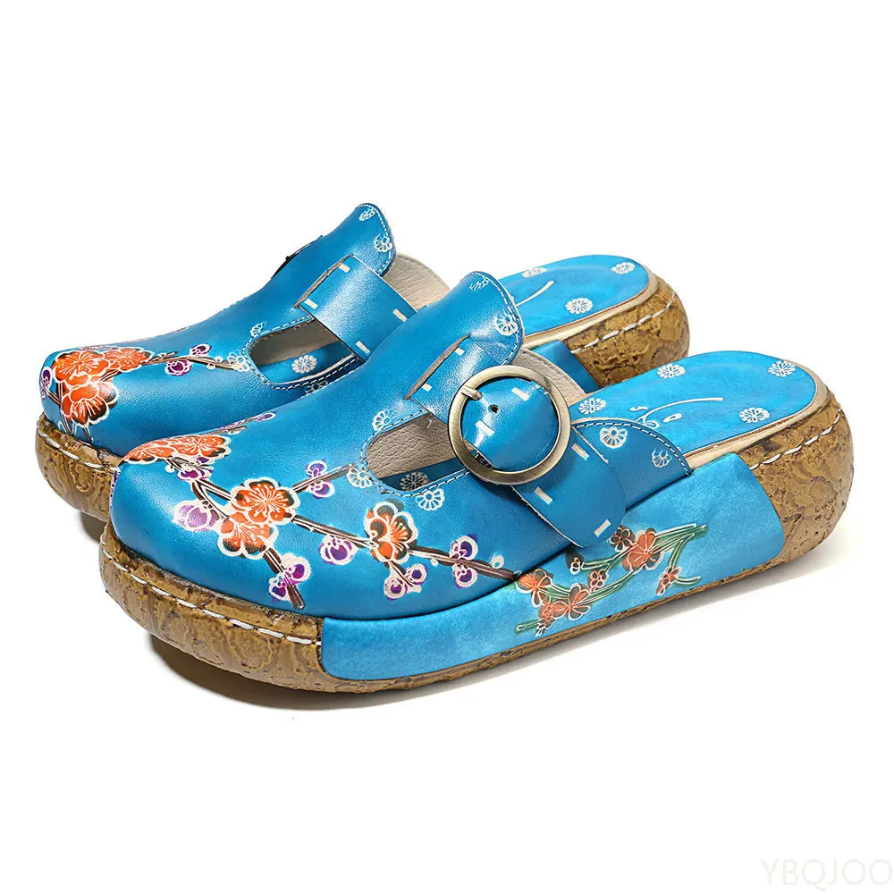 2022The Newr Shoes Flower Slippers Handmade Slides Flip Flop On The Platform 6 For Women Woman Slippers Plus Size