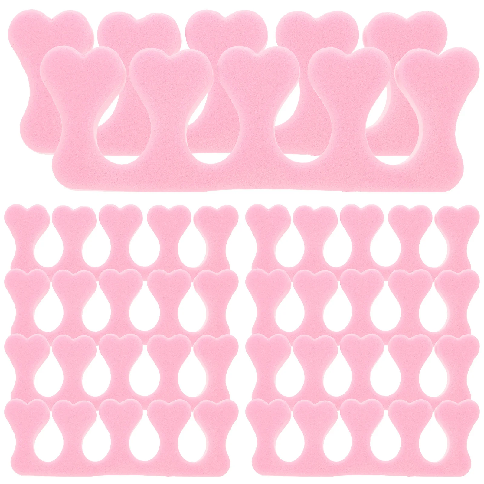 ตัวแยกนิ้วเท้ารูปหัวใจ 40 ชิ้น ทำจากโฟม EVA ทนทาน อุปกรณ์ทำเล็บเท้า สำหรับตกแต่งเล็บ