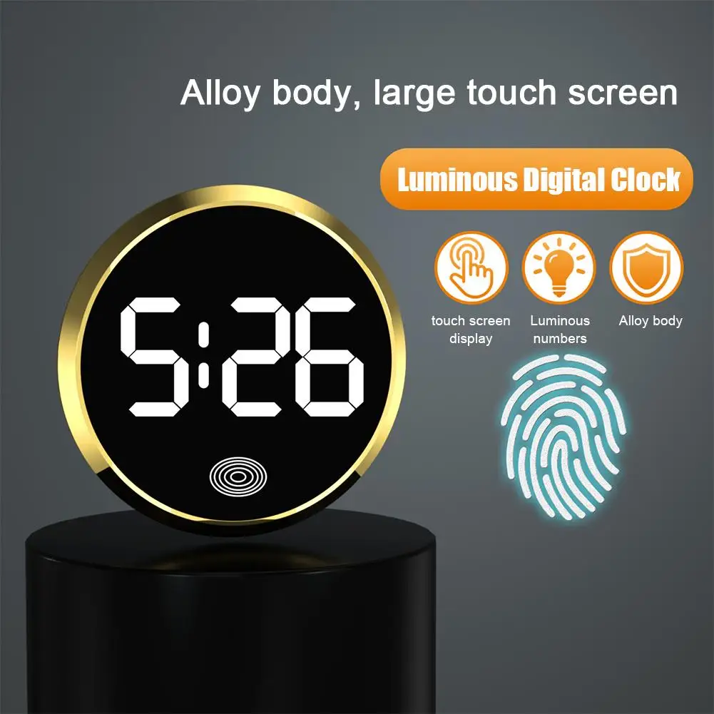 Car Luminous Clock For Car Vehicle Watch Novelty Car Clock Touch Type Mini Digital Clocks Auto Ornament Car Accessories