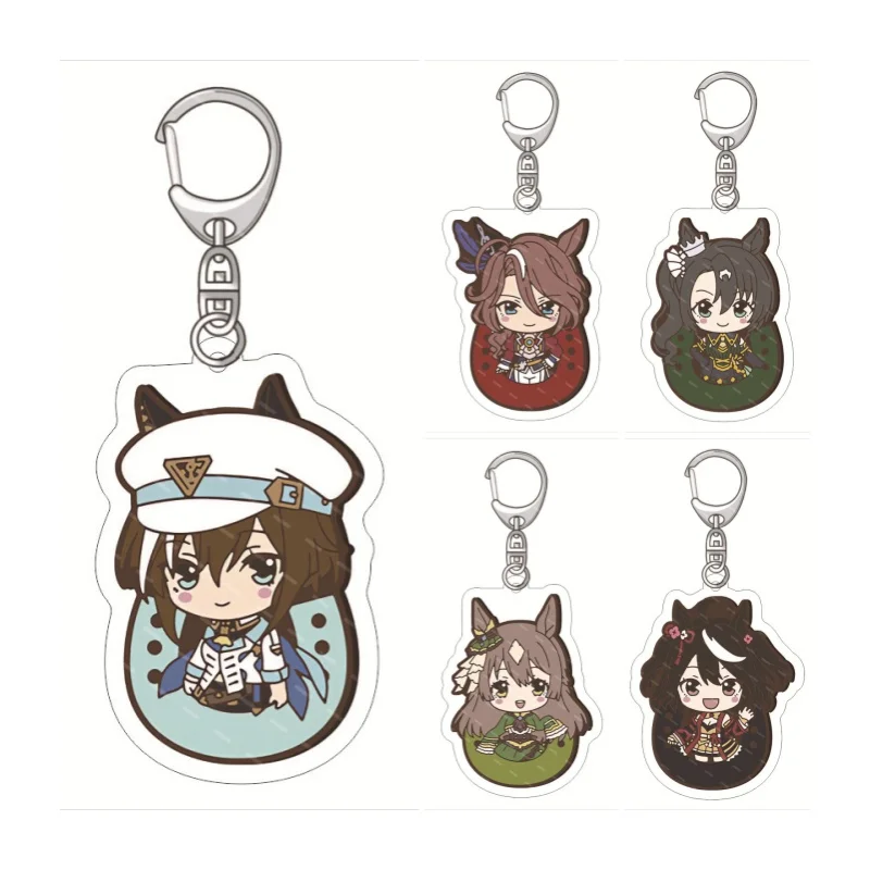 

Anime Pretty Derby Figures Agnes Tachyon Mejiro McQueen Narita Taishin Game Acrylic Keychains Christmas Birthday Fans Gifts 6CM
