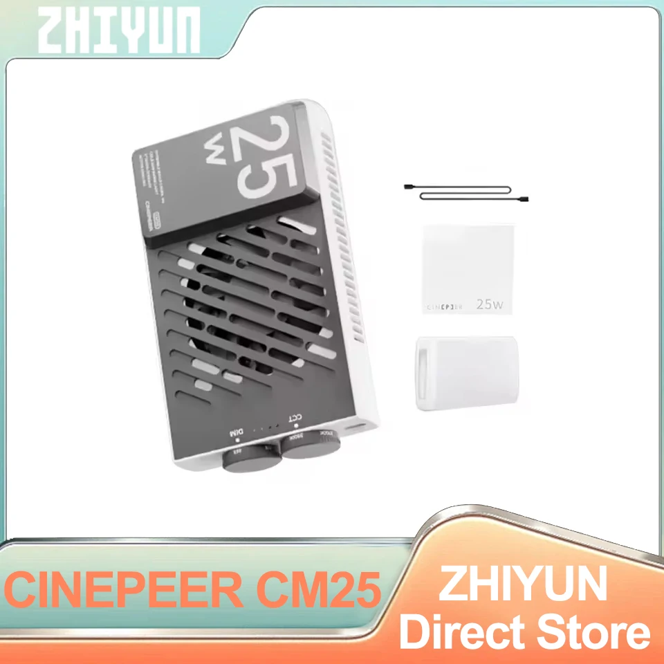 

ZHIYUN CINEPEER CM25 25W Led Lights Bi Color Handheld Pocket Photo Lamp Video Light Fill Light Photography Lighting