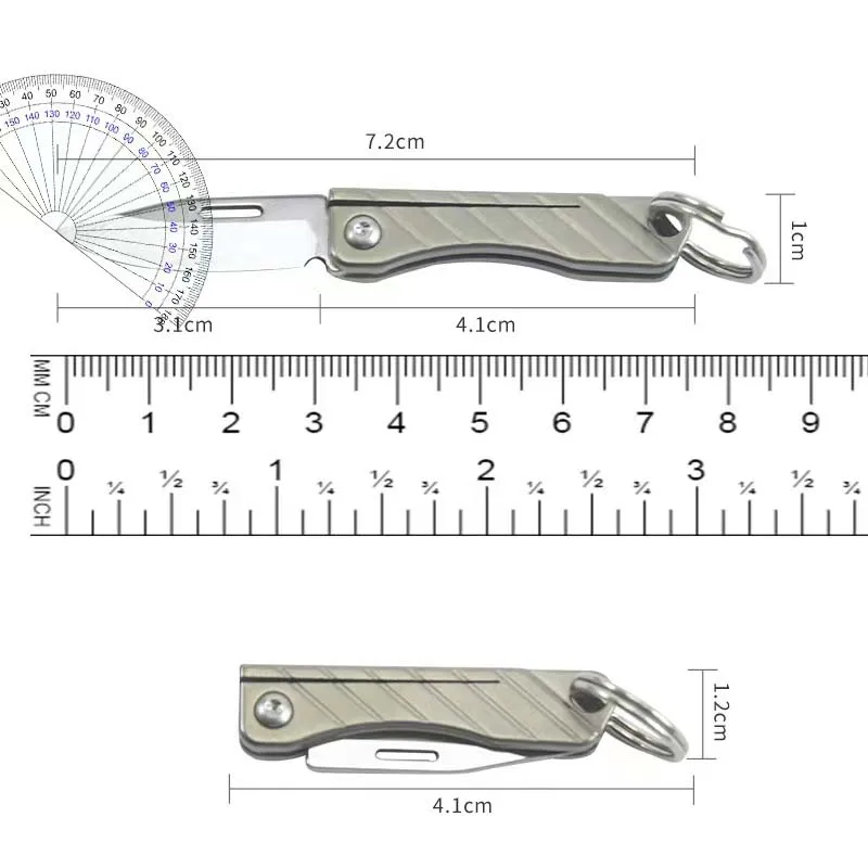 NEW Titanium Alloy Mini Folding Knife EDC Portable Keychain Pendant Knife Express Unpacking Pocket Knife Gift EDC Tool