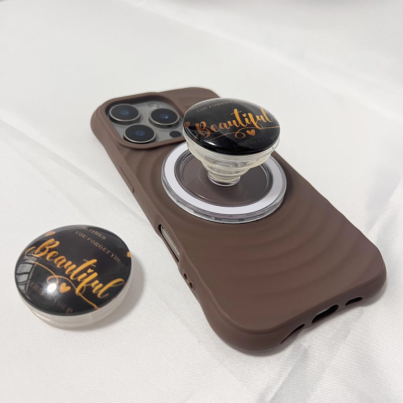 Sfera di cristallo 3D carino bellissimo supporto per telefono supporto per staffa magnetica Magsafe per iPhone 17 16Pro Samsung Griptok