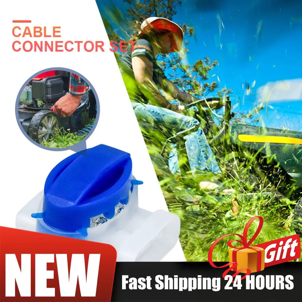 314 Blue Connectors Self-Stripping 3-Wire Waterproof Terminals Gel-Filled Moisture Resistant For Mower Boundary Wire Repair