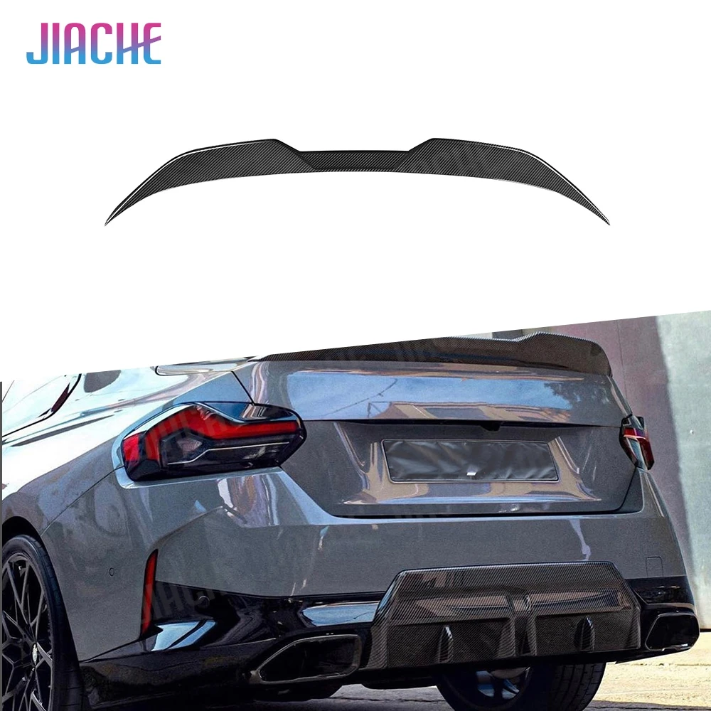 

Dry Carbon Fiber Car Rear Trunk Spoiler Wing Body Kits for BMW 2 Series G42 M235i M240i Coupe 2022 + FRP