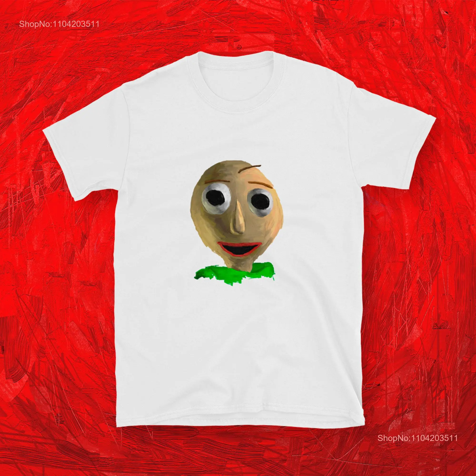 Baldi's Basics T Shirt Baldi Amazed Video Game Lover for Gamers Funny Moment  FIGUE long or short sleeves