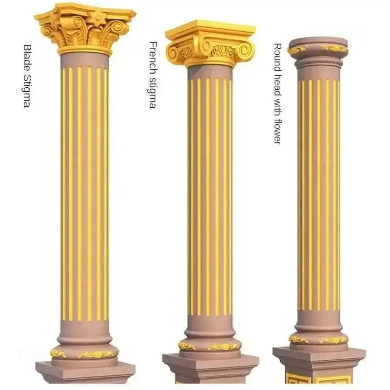 for Plastic Mold Luxury Hotel Lobby Thickened Roman Cement Column Cylinder Model European Decorative Building Mold for Gate G