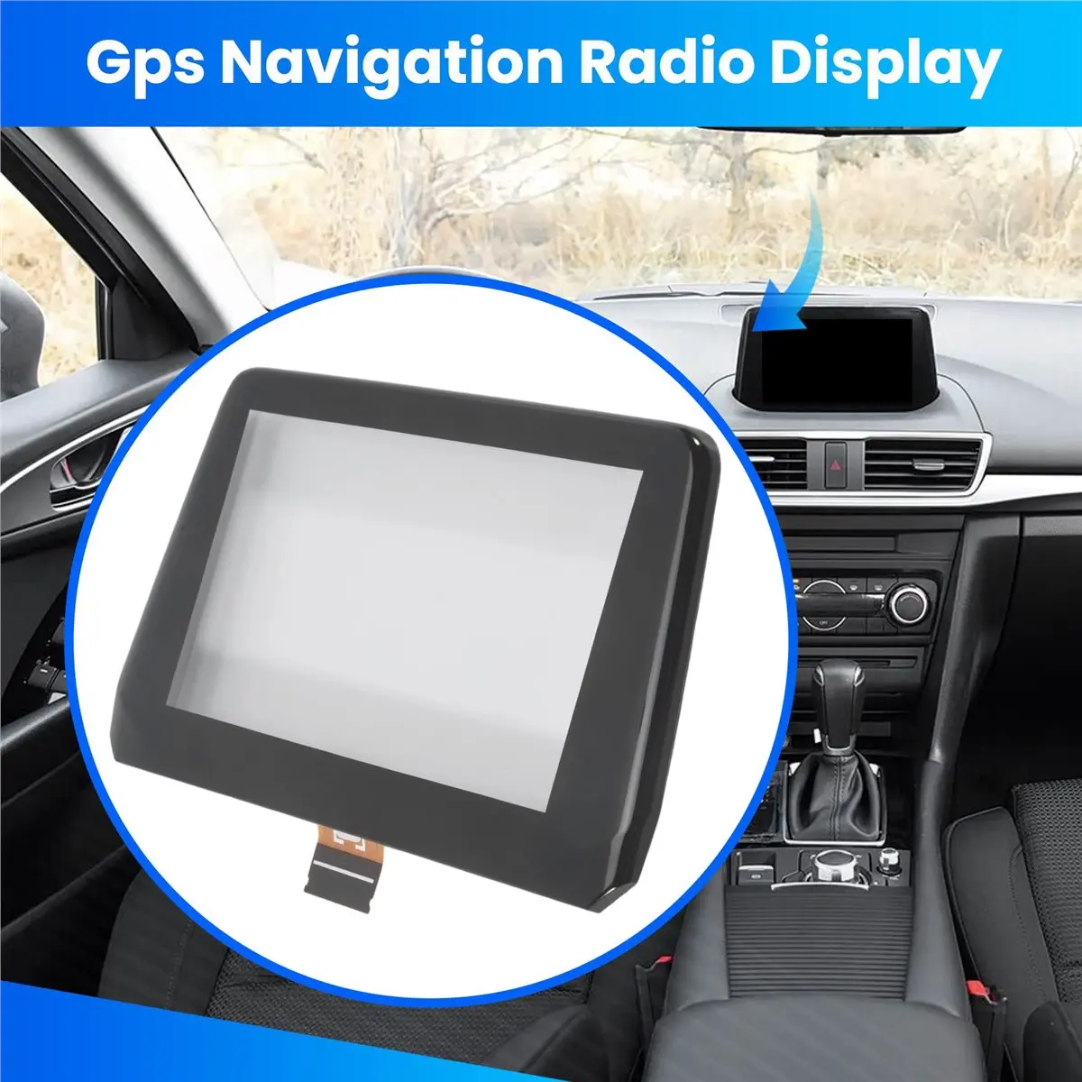 #88N  Navigation Display Touch Screen Digi,B61A611J0 7inch Touch-Screen For Mazda 3 Sport 2017-2018 (plastic)