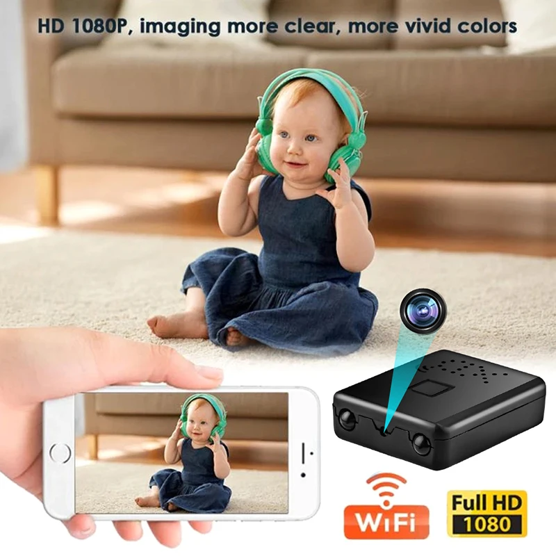 Kamera Mini deteksi gerakan Hd 1080p, kamera perekam penglihatan malam inframerah jarak jauh, kamera Mini keamanan rumah